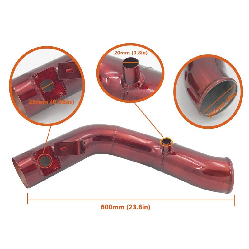 MOOSUN Cold Air Intake Kit for 2003-2007 Ford 6.0L F-250 F-350 Powerstroke Diesel 6.0L (Red) - Image 4